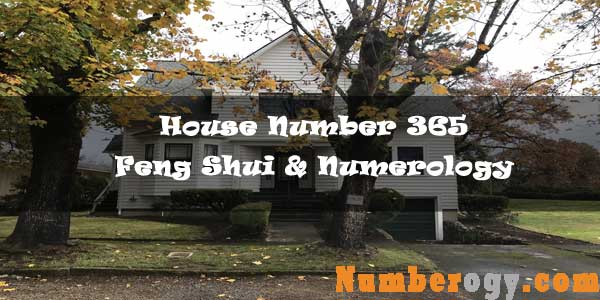 House Number 365 - Feng Shui & Numerology