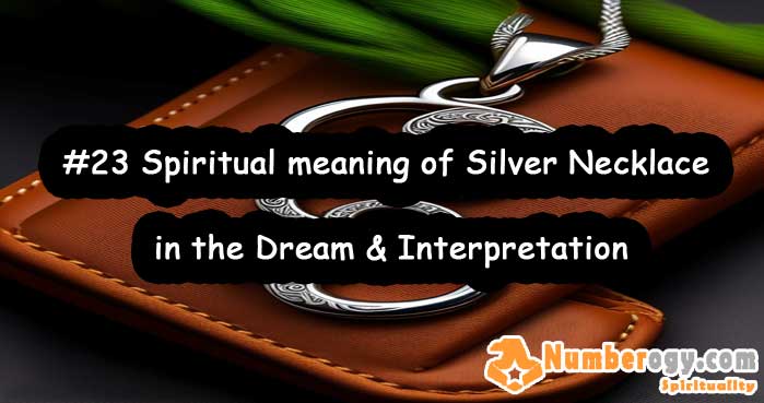 #23 Spiritual meaning of Silver Necklace in the Dream & Interpretation